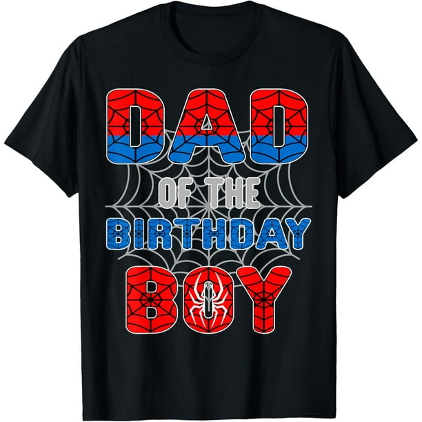 Spider Web Birthday Party Men Camiseta de manga corta