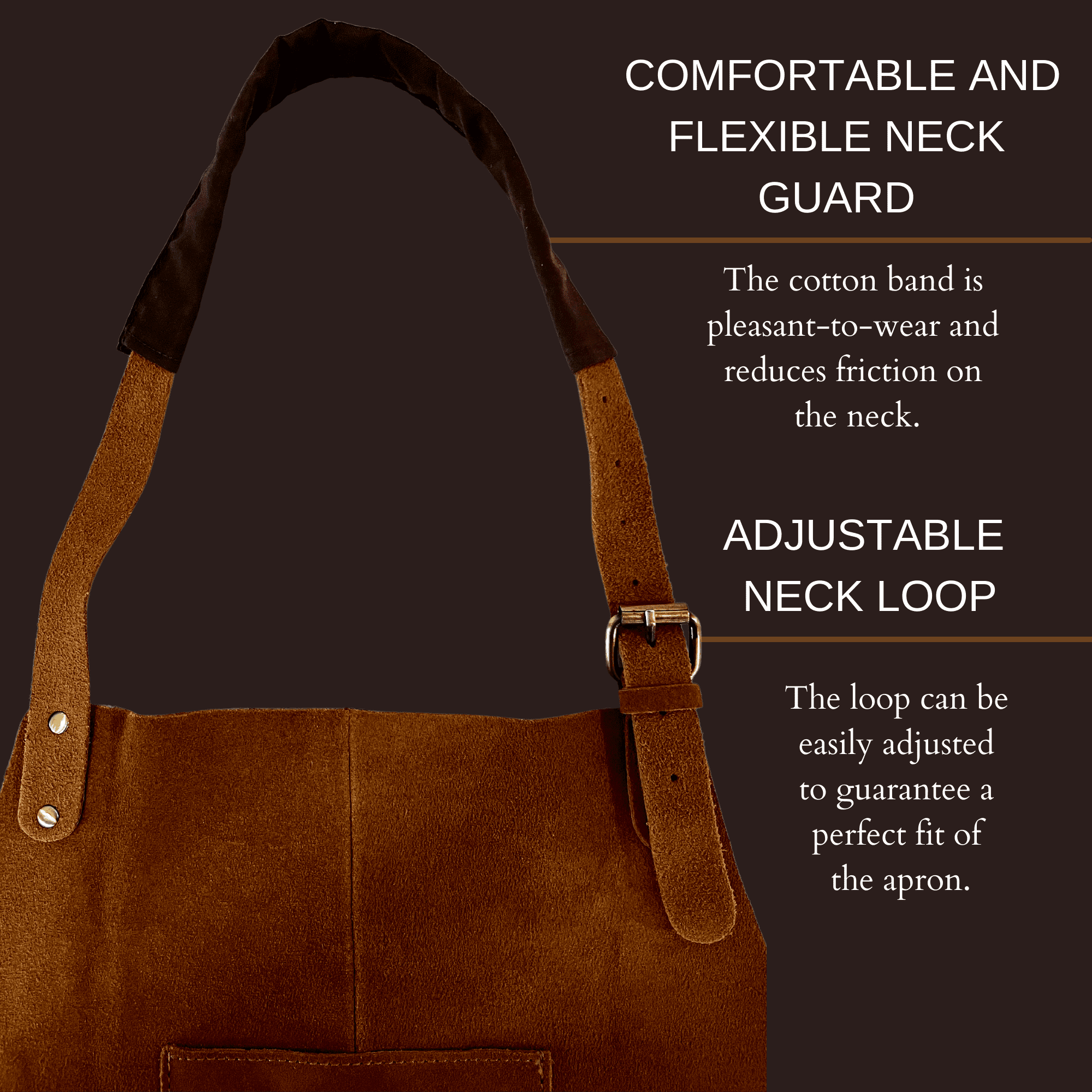 Leather Apron for Men Women with Tool Pockets, Heavy Duty Grill Work, Chef Kitchen Cooking BBQ Shop Woodworking Apron, Adjustable up to XXL by Rustic Town (Brown)
