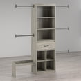 thumbnail image 5 of Little Seeds Nova Grow with Me Grey Oak Adjustable Kids’ Closet Organizer System, 5 of 22