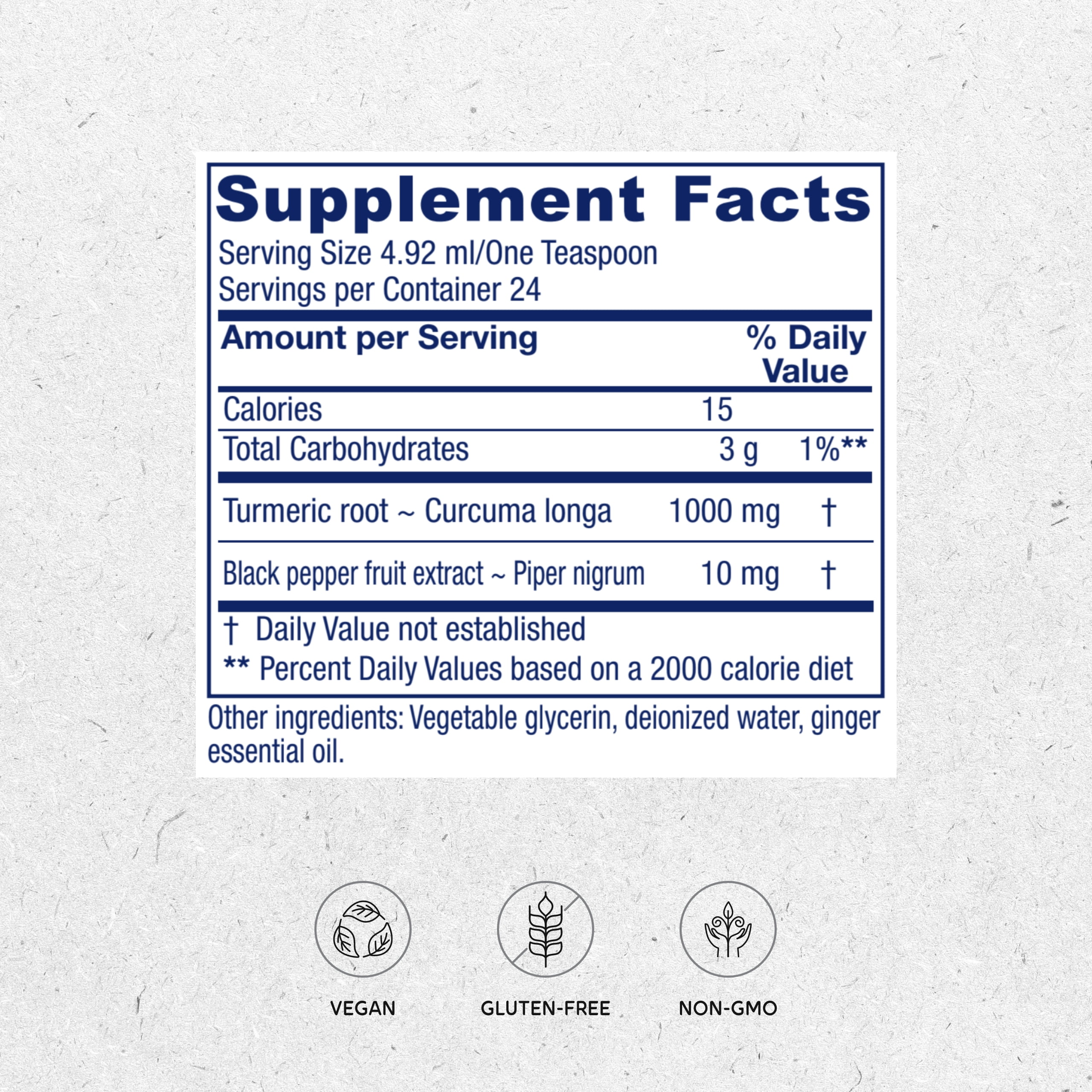 Vitanica Turmeric Tonic, Non-GMO Liquid Turmeric Curcumin Supplement 1000 mg, with Black Pepper and Ginger, Antioxidant, Vegan, Gluten Free, 4 Ounce