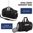thumbnail image 6 of Convertible Garment Duffel Bag with Shoulder Strap, Foldable Duffle Bag for Men Women, 2-in-1 Hanging Suitcase Suit Travel Bag, Black - GB261, 6 of 9