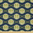 thumbnail image 2 of Ambesonne Nautical Fabric by the Yard Microfiber, Ocean Vibes Anchor Print, 5 Yards, Indigo Pale Coffee, 2 of 2