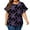 1# Purple Floral, variant on LANREMON Summer Short Sleeve Blouses for Women Plus Size Tops Casual Crew Neck Loose Tunic Tops Oversized T Shirts Size 5XL