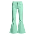 thumbnail image 5 of OGLCCG Girls Flare Pants School Uniform Pants for Girls Kids Twill Bell Bottoms with Pockets,Back To School,Size 9,Mint Green, 5 of 6