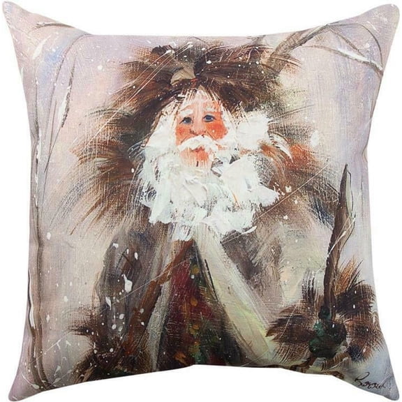 Northwoods Santa Climaweave Pillow 18" Indoor/Outdoor