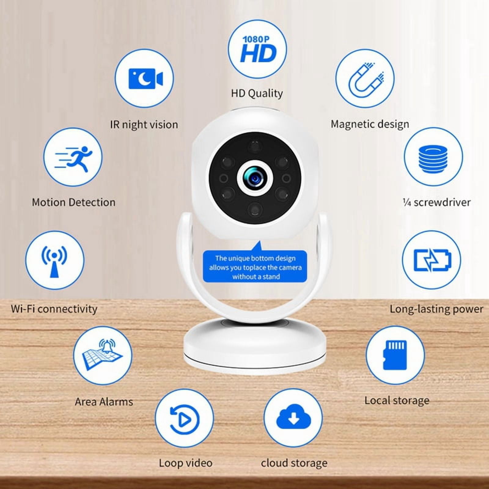 1080P HD Wireless Security Camera WIFI IP Camera Smart Baby Monitor Surveillance Outdoor Night Vision Camera for Home