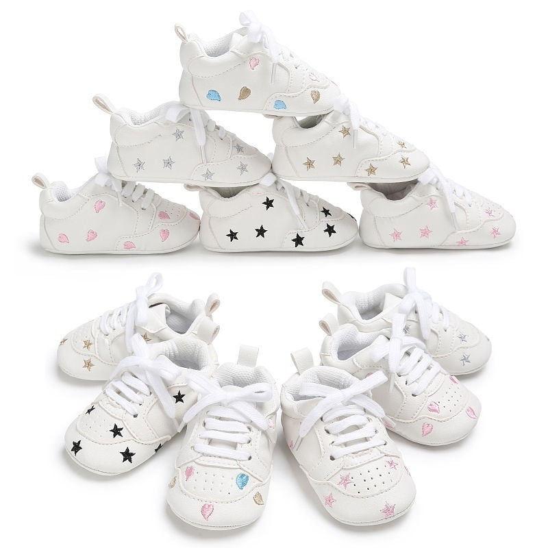 Toddler Kids Girl Crib Shoes Newborn Baby Bowknot Soft Sole Prewalker Sneakers C