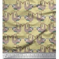 thumbnail image 1 of Soimoi Rayon Fabric Feather,Branch & Sloth Cartoon Fabric Prints by Yard 56 Inch Wide, 1 of 3