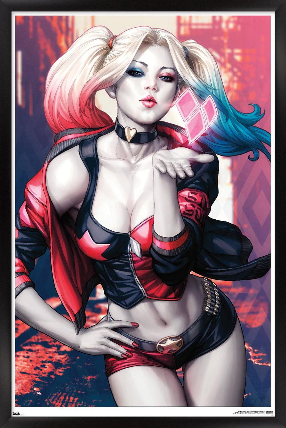 DC Comics - Harley Quinn - Kiss Wall Poster, 14.725" x 22.375"