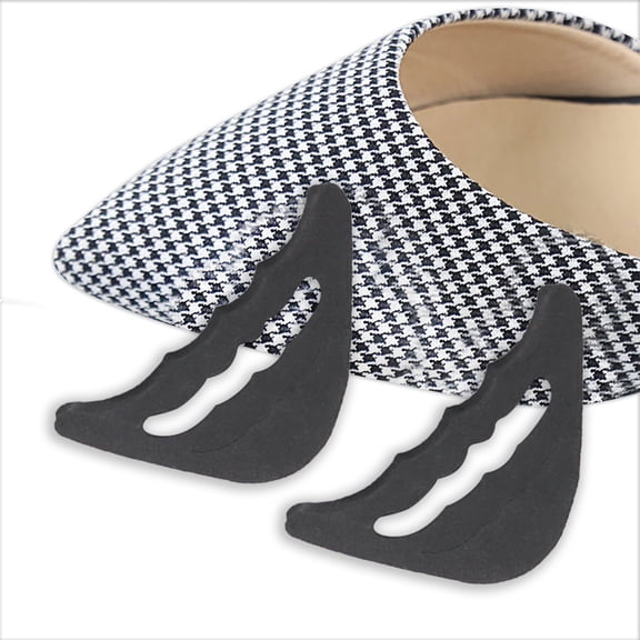 Soft Sponge Adjustable Shoe Filler， Big Toe Plug Foot Brace Shoe Pads Unisex Shoe Too Big Inserts For High Heel Women Reusable Make Big Shoes Fit Black