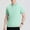 Green, variant on Men's Polo Shirts 4XL Big And Tall Under $10 Solid-Color Casual Button Short Sleeve Turndown Collar Blouse Shirt