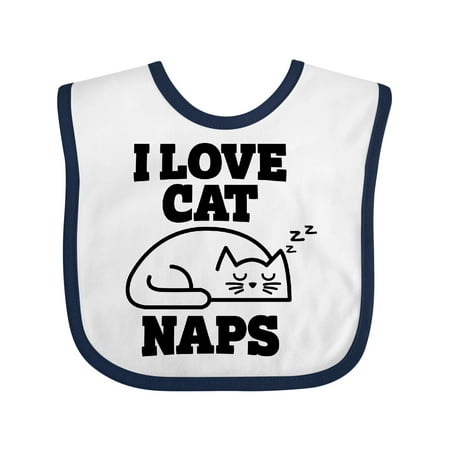 

Inktastic I Love Cat Naps with Sleeping Cat Gift Baby Boy or Baby Girl Bib