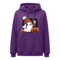 thumbnail image 2 of Only Moment Purple Women's Sweatshirt Halloween Printed Polyester Pullover Sweaters Casual Winter Clothes 3XL, 2 of 4