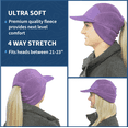 thumbnail image 7 of TrailHeads Ponytail Hat - Fleece Beanie for Women - Warm Winter Hat with Visor - Running, Hiking - Purple, 7 of 7