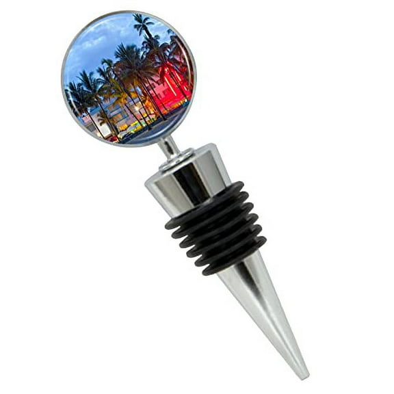 Miami Wine Bottle Stopper In Gift Box, Perfect For House Warming Gift