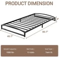 thumbnail image 2 of Tamaño individual-xl low marco de cama 6-pulgada heavy duty metal platform mattress foundation no necesita colchón base noise-free non-slip fácil montaje negra, 2 of 7