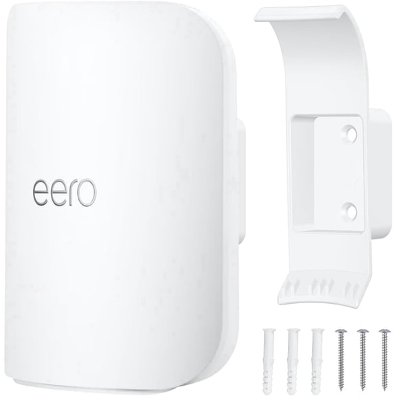 Wall Mount Bracket for eero Pro 7, ABS Plastic Holder with Hidden Cable Management, Hardware Included for Secure Installation