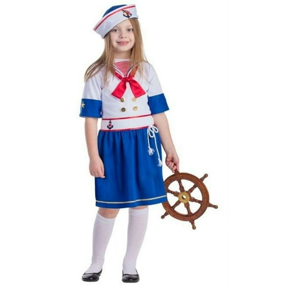 Sailor Girls Costume- Small - Age 4 to 6