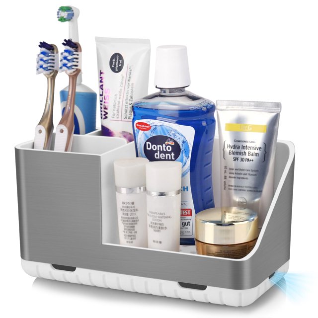 Soporte para cepillos de dientes, organizador de encimera de baño PARKMANI