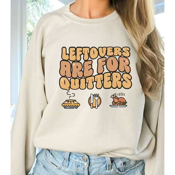 Leftovers Are For Quitters Shirt, Family Thanksgiving Sweatshirt, Funny Family Thanksgiving Tee, Turkey Dinner Shirt, Thanksgiving Day Tee (Colors:DARK GREY HEATHER; Sizes:UNISEX SHIRT M;)