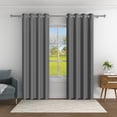 thumbnail image 2 of Aofoto Gray Blackout Curtains,Thermal Insulated Window Drapes 2 Panel, Grey, 52 x 63Inches, 2 of 5