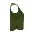 thumbnail image 7 of OIOLOYJM Cotton Cropped Workout Tank Tops for Women Sleeveless Sports Athletic Shirts Yoga Running Gym Workout T Shirts Green L, 7 of 7