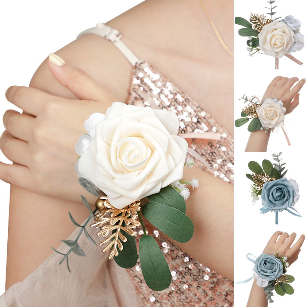 4Pcs Wrist Corsage for Wedding Ceremony for Bridesmaid Mother