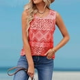 thumbnail image 3 of Women's Summer Sleeveless Tank Top Loose Round Neck Shirt Printed Casual Ethnic Top-M, 3 of 5