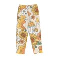 thumbnail image 4 of Goofa Groovy Hippie Flower Mushrooms Printed Soft Pajama Pants for Women, Wide Leg Comfy Casual Lounge Yoga Pants-XX-Large, 4 of 9