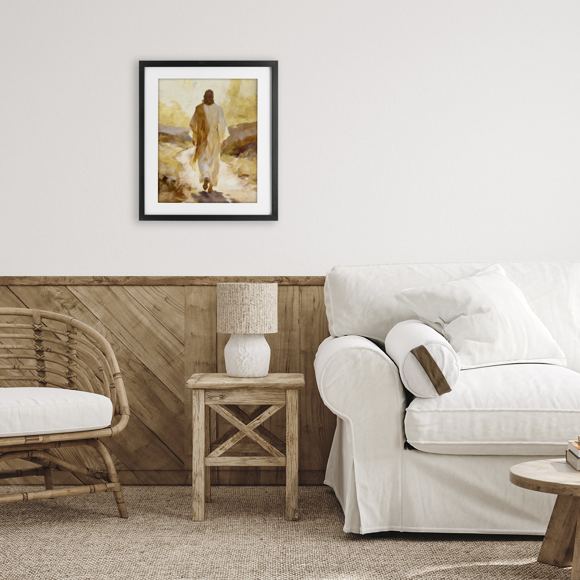 Stupell Industries Walk By Faith Sunset Black Framed Print Under Glass, design by Kim Allen