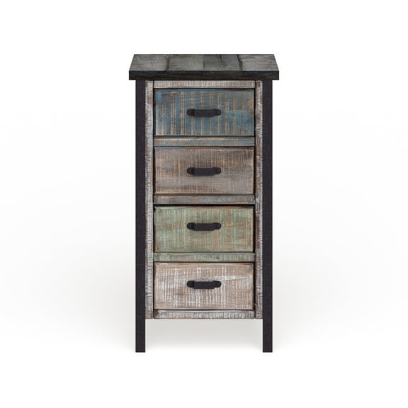 Gallerie Decor Soho Traditional Solid Wood Accent Cabinet in Blue