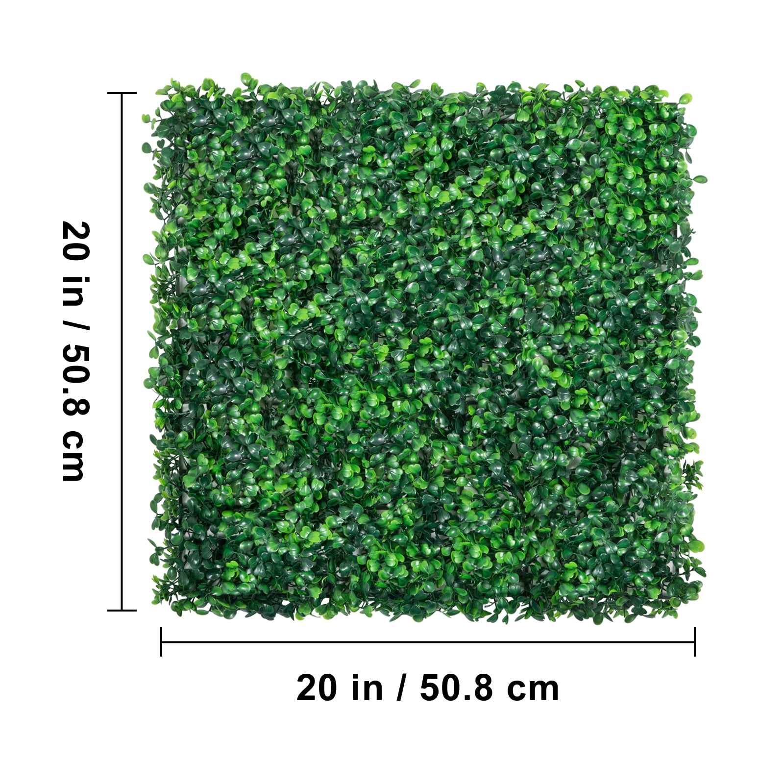 12PCS Artificial Boxwood Panels, Boxwood Hedge Wall Panels,Artificial Grass Backdrop Wall 1.6", Privacy Hedge Screen UV Protected for Outdoor Indoor Garden Fence Backyard, 20"x20"
