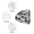 thumbnail image 3 of Picia Monochrome Botanical Illustration Pattern Knitted Beanie Hat for Men and Women , Unisex Winter Warm Stretchy Knit Cap Thick Fisherman Beanies Cuffed Plain Skull Caps, 3 of 6