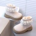 thumbnail image 4 of HUANBAI Cozy Winter Boots For Girls With Faux And Lace Trim Soft Sole Short Ankle Design For And Warmth Ideal For Cold Weather Girls Ankle Boots 12-18 Months, 4 of 6
