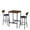 Brown & Square Table #2, variant on LEGAHOME Bar Height Dining Set for 2, 3-Piece Square Kitchen Table with Back Support Chairs, Bar Stools and Pub Table Set, Small Space Breakfast Pub Table Set, Brown