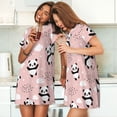 thumbnail image 3 of Salouo Panda Print Short Sleeve Sleepshirt for Womens Comfy Nightgown Scoopneck Cute Nightdress Ruffle -XX-Large, 3 of 7