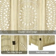 thumbnail image 6 of Fionafurn 3 Panel Room Divider,Carved Lacquer Privacy Screens, 67in(H) Brown(Mild Carbonization), 6 of 10