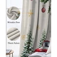 thumbnail image 6 of Christmas Black Out Curtains 84 Inch Long for Living Room, Xmas Snowman Truck Snowflake Tree Balls Rustic Blackout Curtain Shade Thermal Insulated Window Curtains Grommet Drapes 42"x84" 2 Panels, 6 of 8