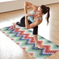 thumbnail image 6 of Colorful Geometric Chevron Pattern Hot Yoga Mat Towel Non Slip for Hot Yoga - Quick-Drying Yoga Mat Cover with 4 Corner Pockets with Travel Bag - Hot Yoga Towel Non Slip 70"x26", 6 of 6