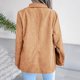 thumbnail image 4 of Tops Abrigo Para Mujer Chaqueta Clásico Color Sólido Pana Manga Larga Botón Casual Blazer Odeerbi ODB136655, 4 of 9