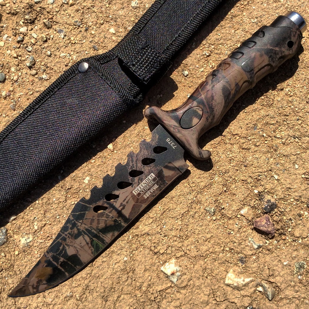 Defender Xtreme 10.5'Fixed Blade Camouflage Hunting Sharp Knife