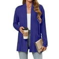 thumbnail image 5 of Niaviben cardigan for women sweaters for women Button Down Cardigan cropped cardigan linen jackets for women Lightweight Cardigans For Thin Cardigans Open Front Cardigan Fall Cardigan Blue L, 5 of 7