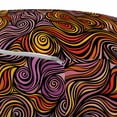 thumbnail image 3 of Abstract Pouf Cover with Zipper, Smoothly Engaging Colors Hand Drawing Style Wave Design with Spirals and Swirls, Soft Decorative Fabric Unstuffed Case, 30" W X 17.3" L, Multicolor, by Ambesonne, 3 of 5