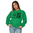 thumbnail image 4 of Never Trust An Atom Science Nerd Joke Unisex Plus Fleece Graphic Sweatshirt Brisco Brands 3X, 4 of 5