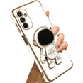 thumbnail image 6 of Compatible with Samsung Galaxy A13 5G Case Astronaut Plating Electroplate Luxury Elegant Case Camera Protector Kickstand Shockproof Protective Corner Back Cover Galaxy A13 5G Case -Pink, 6 of 10