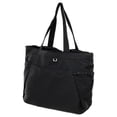 thumbnail image 3 of True Gear Large Black Nylon Drawstring Bag with Side Pockets – Lightweight Sports, Travel & Everyday Tote, 3 of 5