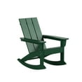 thumbnail image 3 of GARDEN Set of 2 Modern Plastic Outdoor Rocking Chairs for Patio Porch, Dark Green, 3 of 10