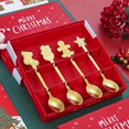 thumbnail image 4 of Adornos navideños para decoración del hogar, 4 piezas, cuchara, tenedor, recuerdo de navidad, regalos de amigos, adorno de Navidad, regalo de Año Nuevo, 4 of 4