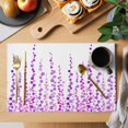 thumbnail image 2 of Purple Placemats Set of 8, Polka Dots Watercolor Abstract Art Placemats for Dining Table, Place Mats for Kitchen Tabletop, Waterproof Wipeable Dining Table Mats Set, 2 of 9