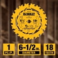 thumbnail image 3 of Hoja de sierra circular DEWALT DWA2612CMB 18T y 24T 6-1/2 pulgadas, paquete de 2, 3 of 8